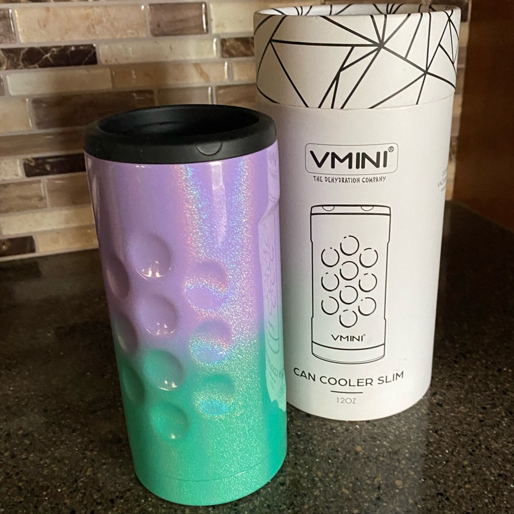 Glitter Mermaid Can Cooler Slim